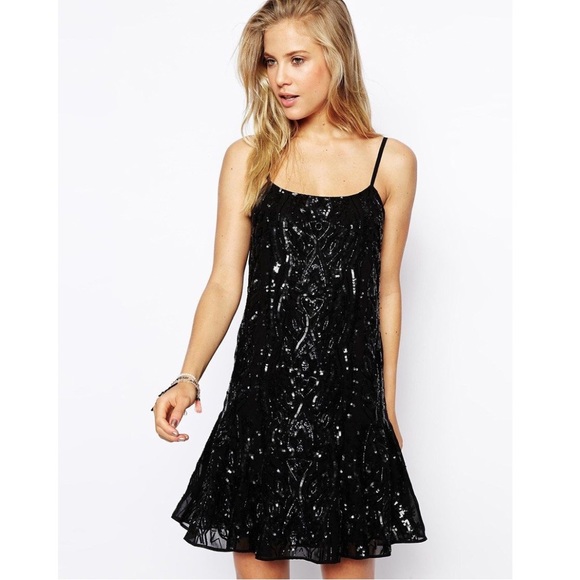Needle & Thread Ebony Sequined Crepe Dress - Picture 10 of 13
